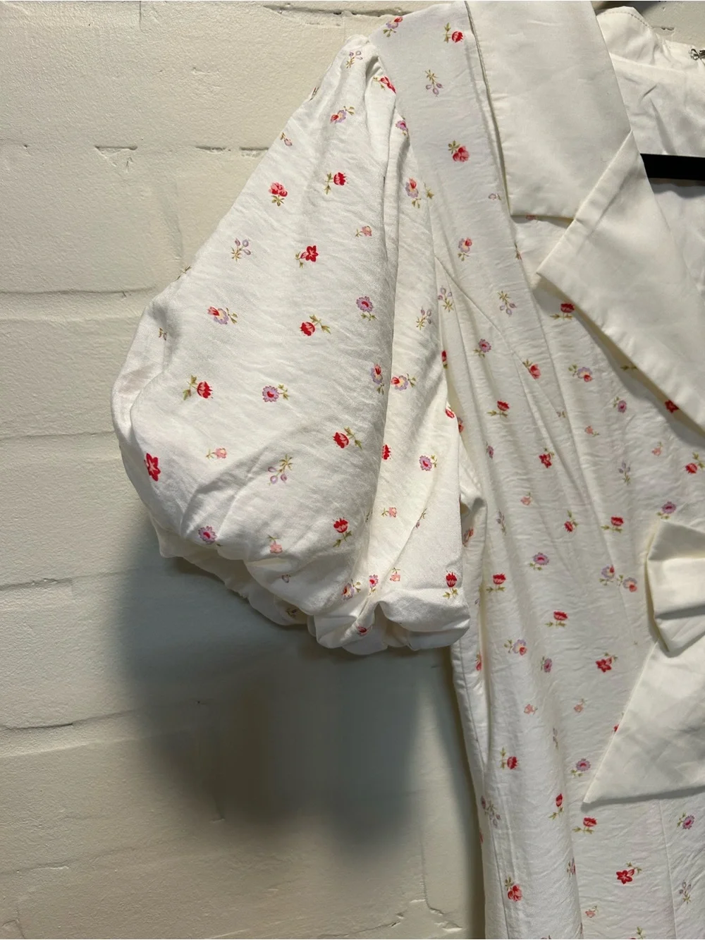 Mable Bayside Bow Front Puff Ditsy Floral Midi Cottagecore Coquette Dress M - Picture 6 of 14